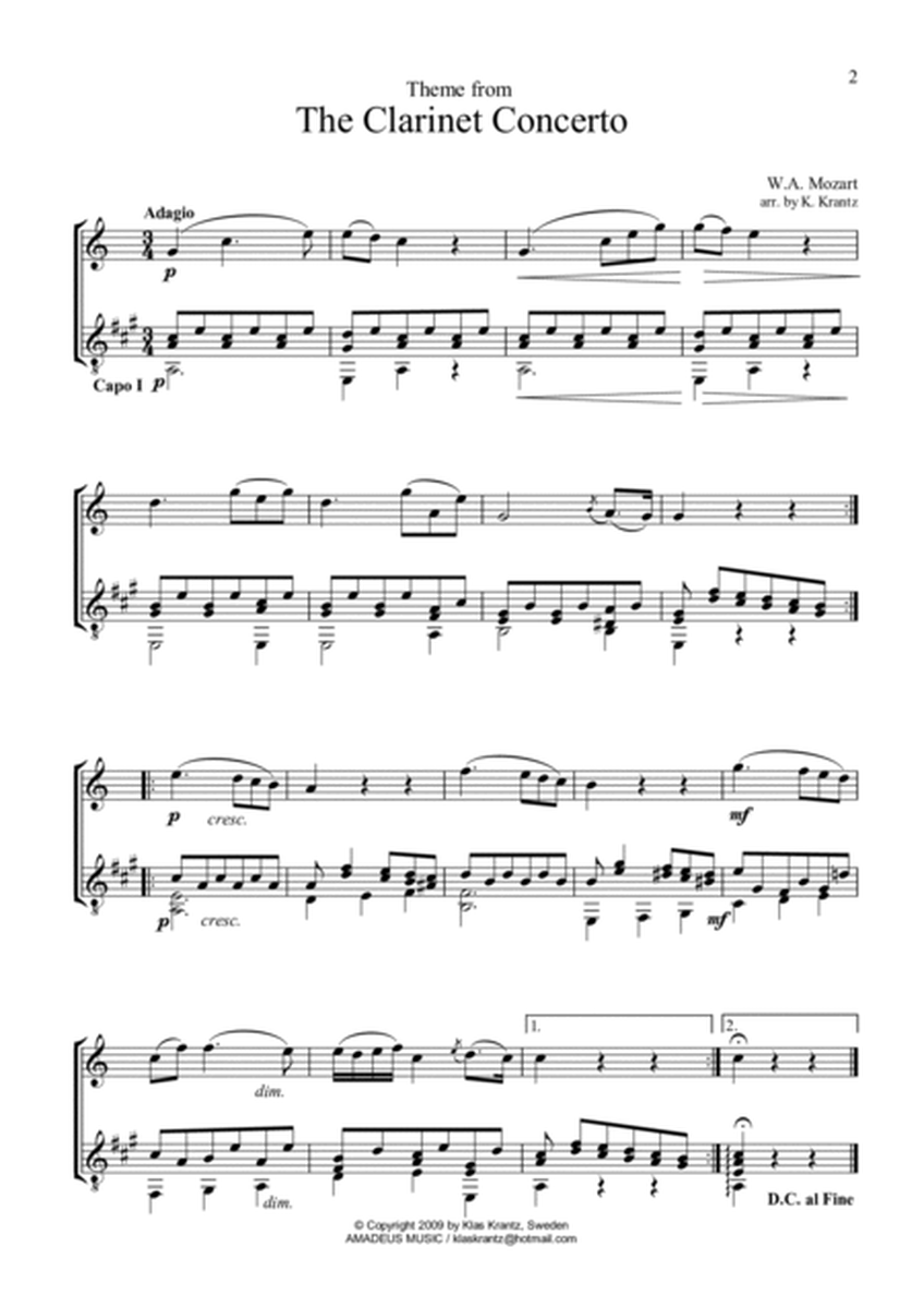 7 short pieces by Mozart for clarinet in Bb and guitar (corrected version!!!) image number null