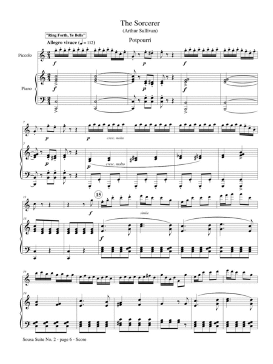 Sousa Suite No. 2 for Piccolo and Piano Piccolo scores gallery preview page 3
