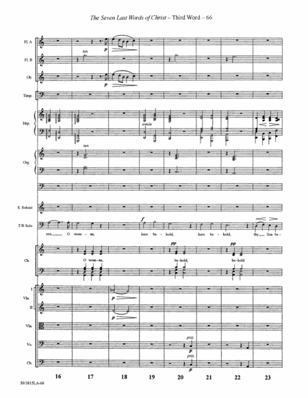 The Seven Last Words of Christ - Conductor's Score