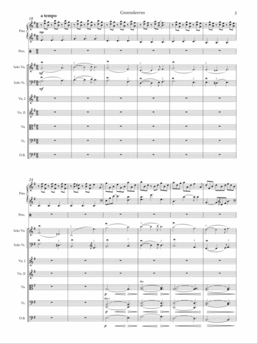 Greensleeves Chamber Orchestra scores gallery preview page 5
