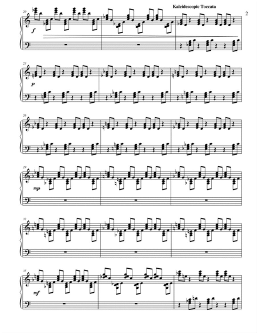 Kaleidescopic Toccata from Nine Character Pieces Piano Solo scores gallery preview page 2