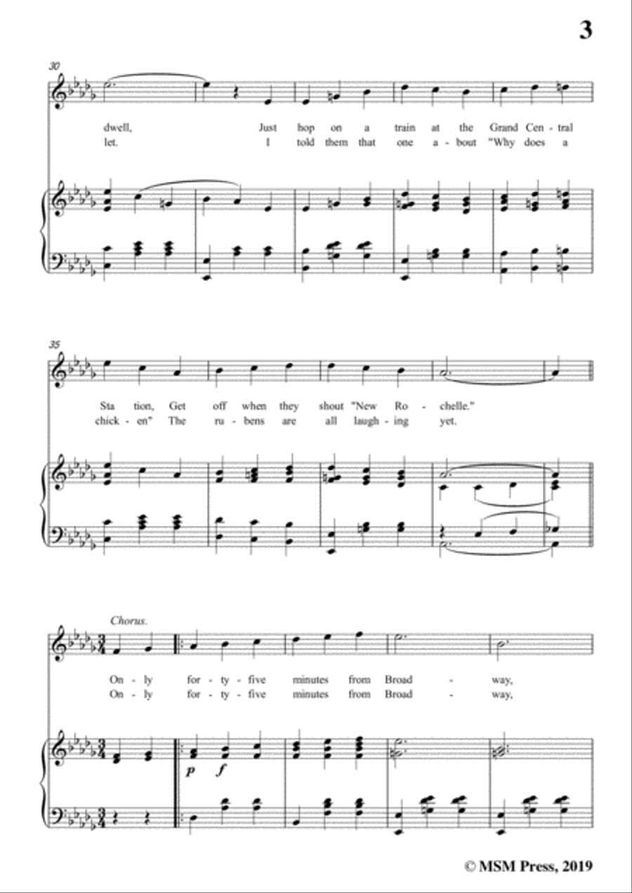 George M. Cohan-Forty-Five Minutes from Broadway,in D flat Major,for Voice&Piano Voice scores gallery preview page 5