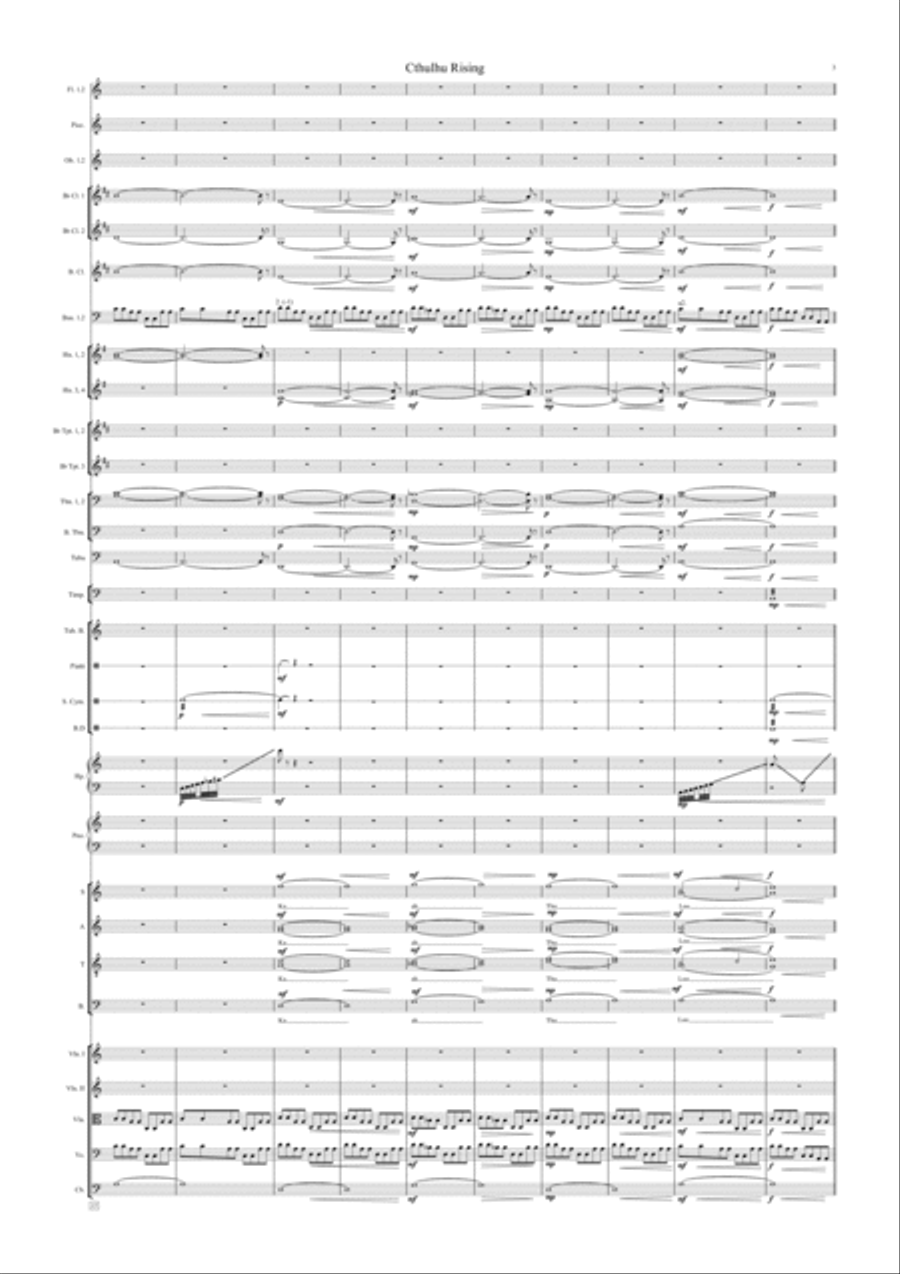 Cthulhu Rising Cthulhu Rising Full Orchestra scores gallery preview page 3