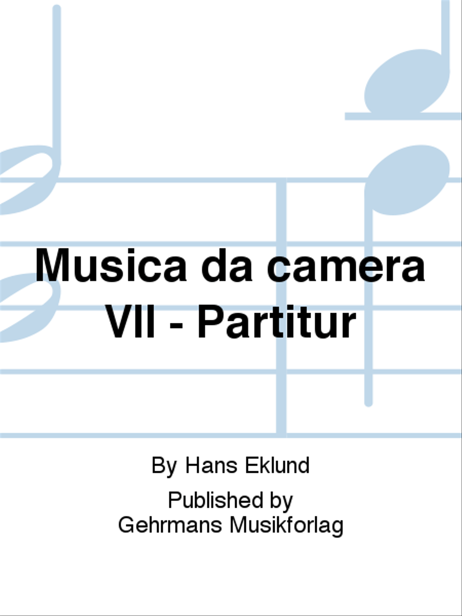 Musica da camera VII - Partitur