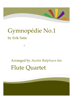 Book cover for Gymnopedie No.1 - flute quartet