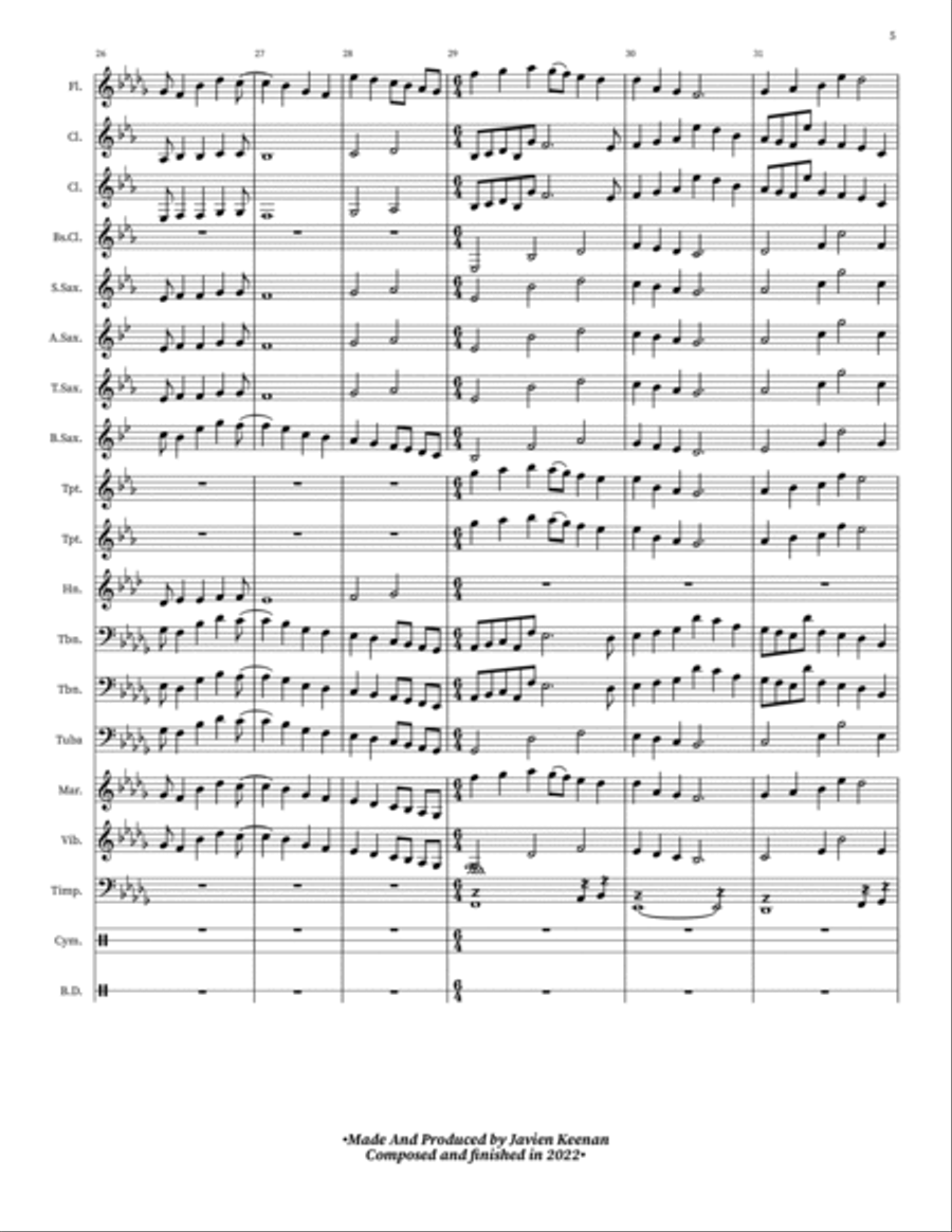 What We Used To Know Concert Band scores gallery preview page 5