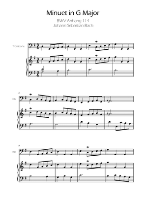 Minuet in G major BWV Anh. 114 - Bach - Trombone