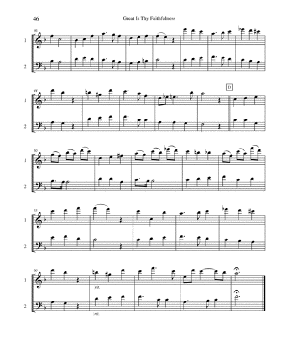 Ten Selected Hymns for the Performing Duet, Vol. 3 - violin and cello String Duet scores gallery preview page 6