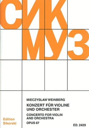 Book cover for Concerto for Violin and Orchestra, Op. 67
