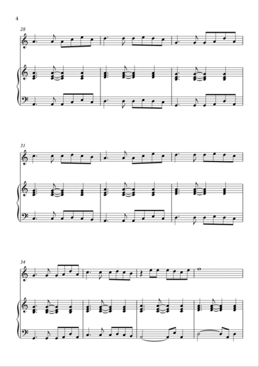 Flowers Flowers Piano scores gallery preview page 4