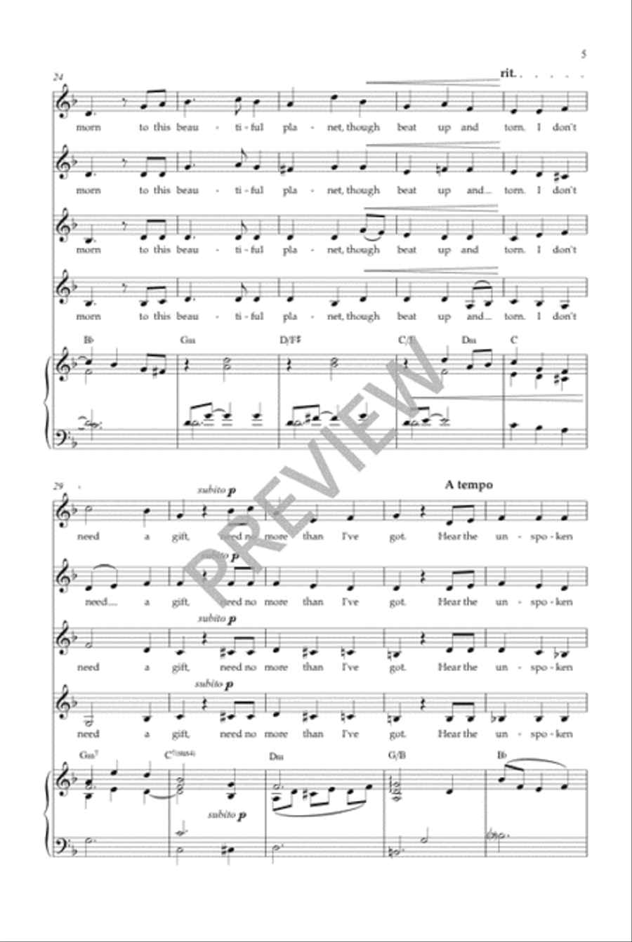 The World for Christmas (SSAA) SSAA scores gallery preview page 6