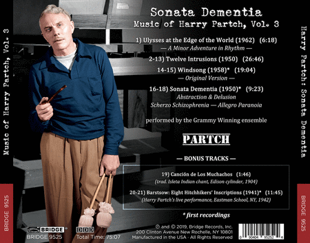 Music of Henry Partch, Vol. 3 - Sonata Dementia