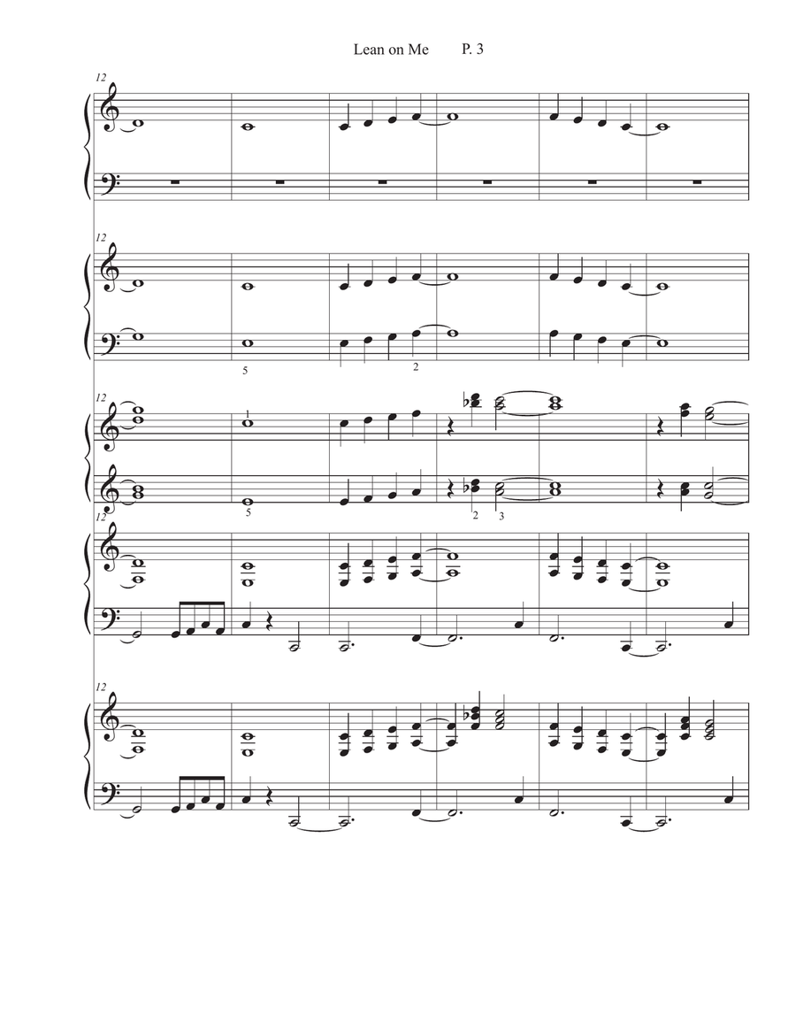 Lean On Me Piano Method scores gallery preview page 4