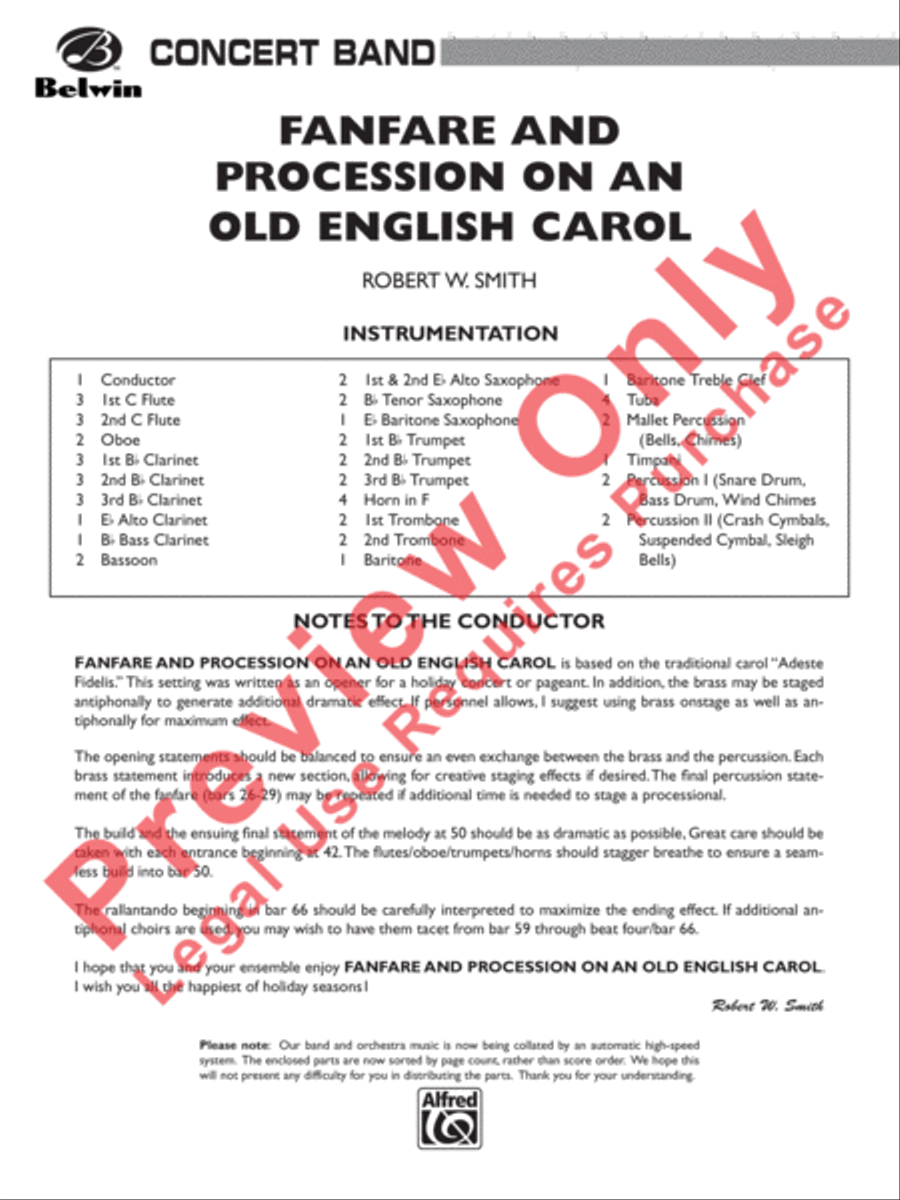 Fanfare and Processional on an Old English Carol
