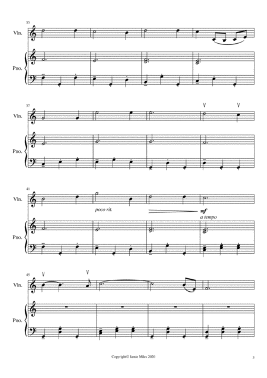 'Little Waltz' for Violin and Piano Violin Solo scores gallery preview page 3