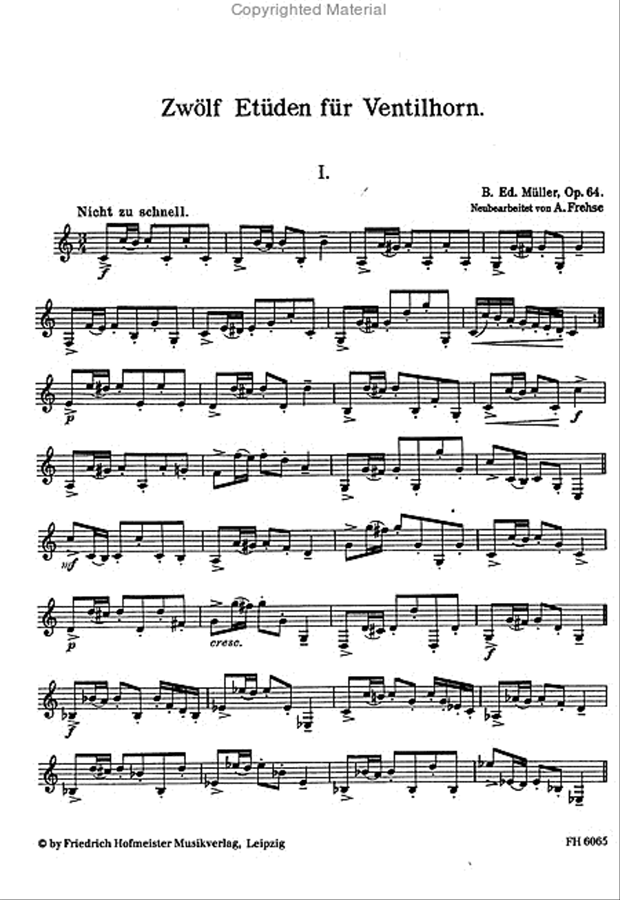 Etüden, op. 64 Horn scores gallery preview page 2
