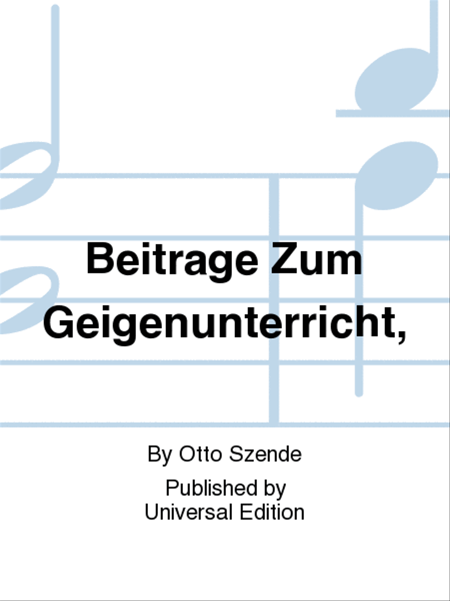 Beitrage Zum Geigenunterricht Violin scores gallery preview page 1
