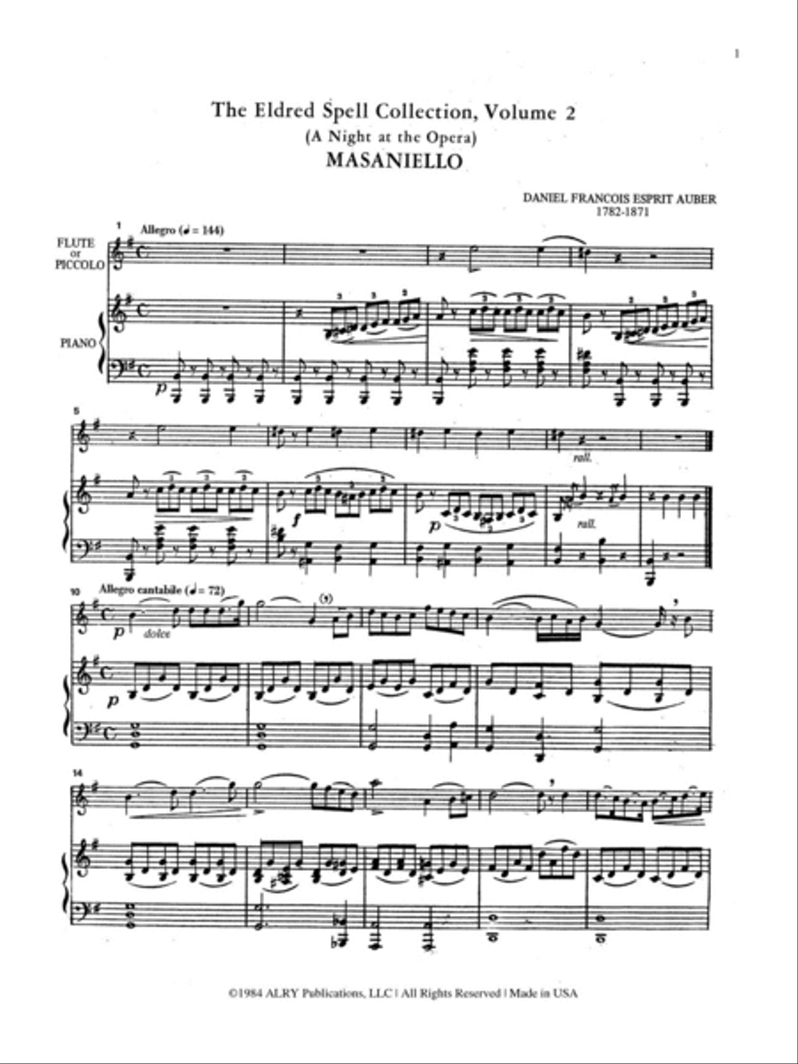 The Eldred Spell Collection, Vol. II for Flute and Piano Flute Solo scores gallery preview page 2