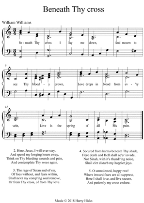 Beneath thy cross. A new tune to a wonderful William Williams hymn.