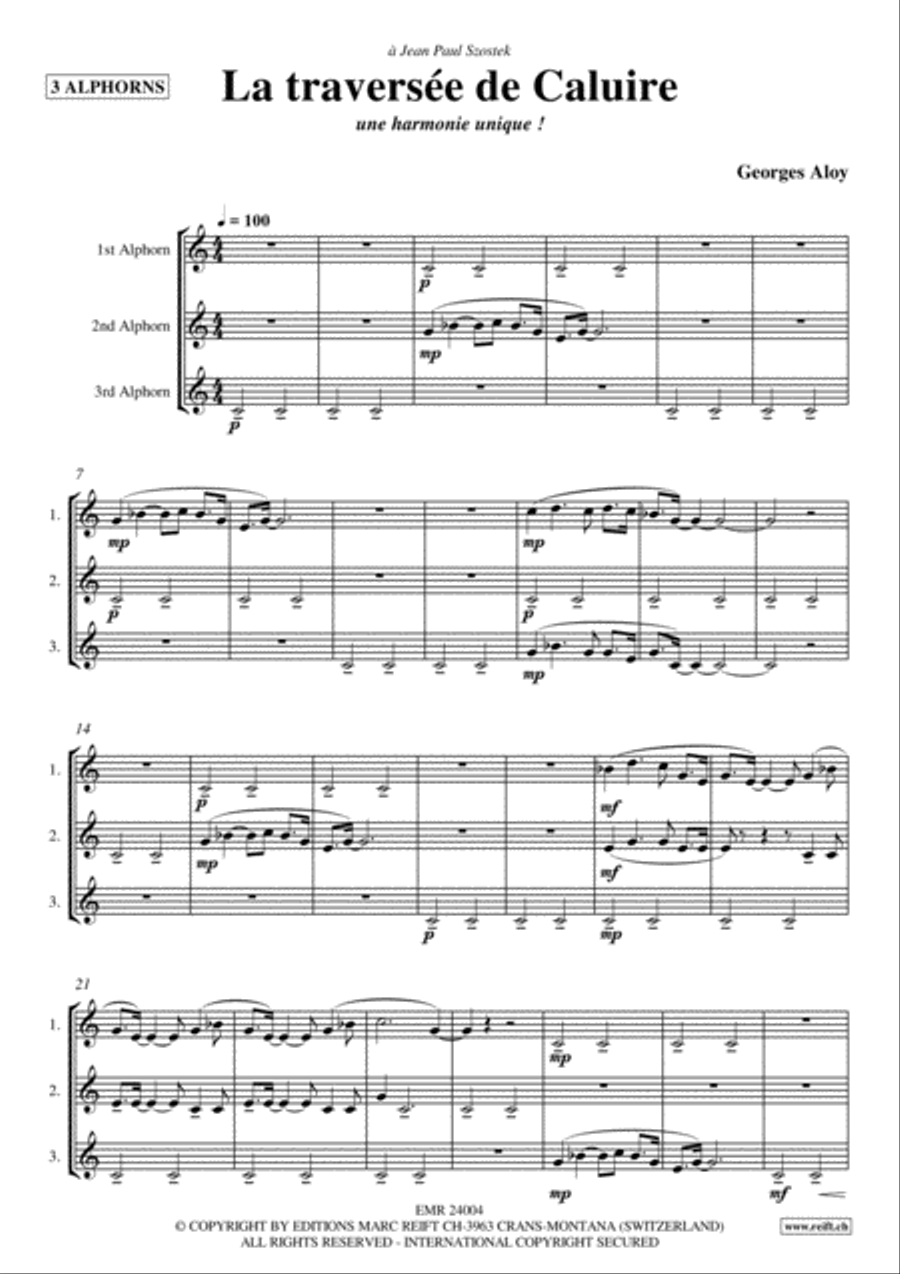 La Traversee de Caluire Alphorn scores gallery preview page 3