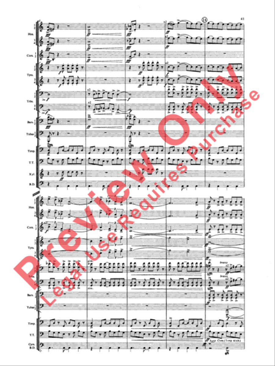 Symphony for Brass and Percussion (score only) Concert Band scores gallery preview page 44