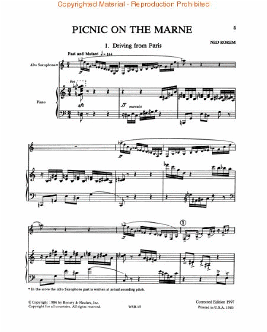 Picnic on the Marne Alto Saxophone scores gallery preview page 2