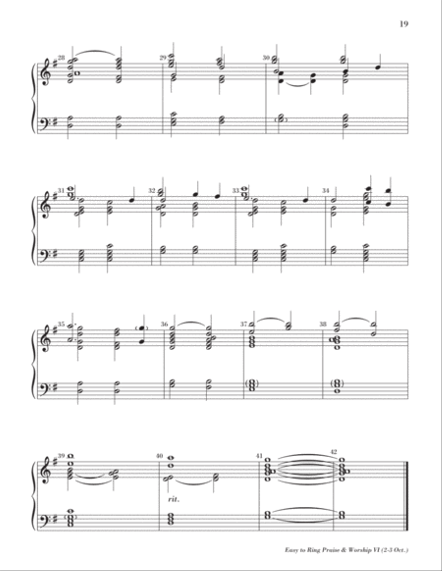 Easy to Ring Praise and Worship 3-Octaves scores gallery preview page 22
