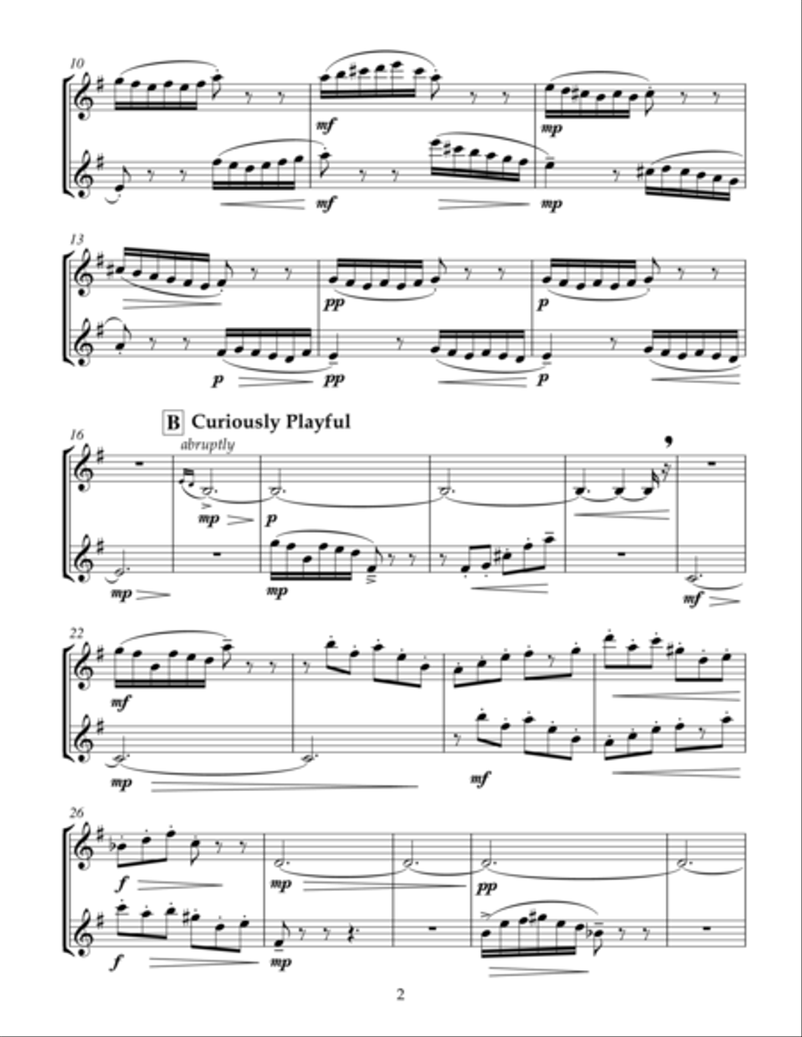 Poetic Images for Two Flutes Flute Duet scores gallery preview page 2