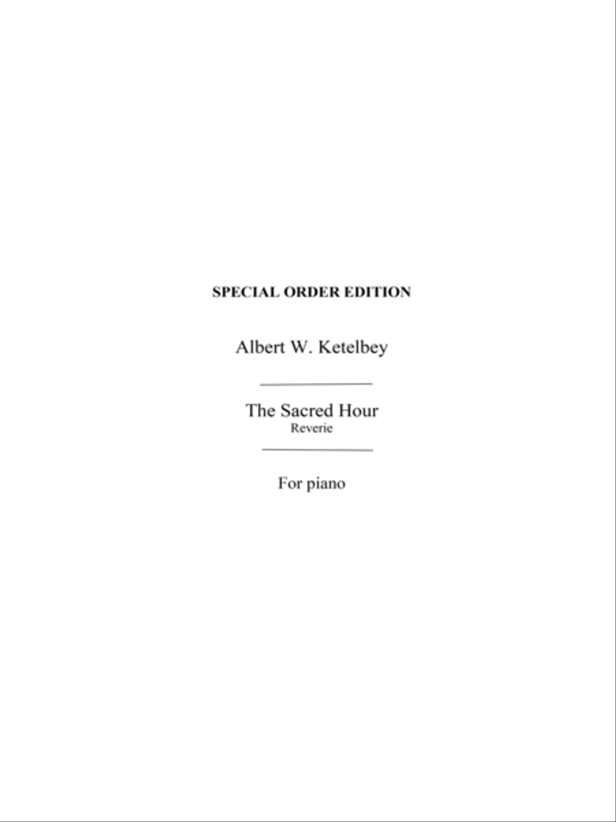 The Sacred Hour Piano Solo scores gallery preview page 1