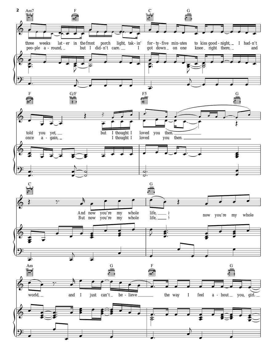 Then Piano, Vocal, Guitar scores gallery preview page 2