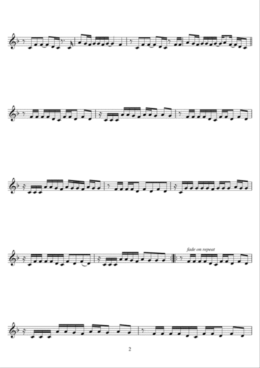 Never Ever Never Ever Clarinet Solo scores gallery preview page 2