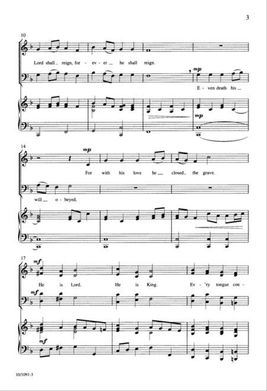 He Is The Risen Lord 4-Part scores gallery preview page 3