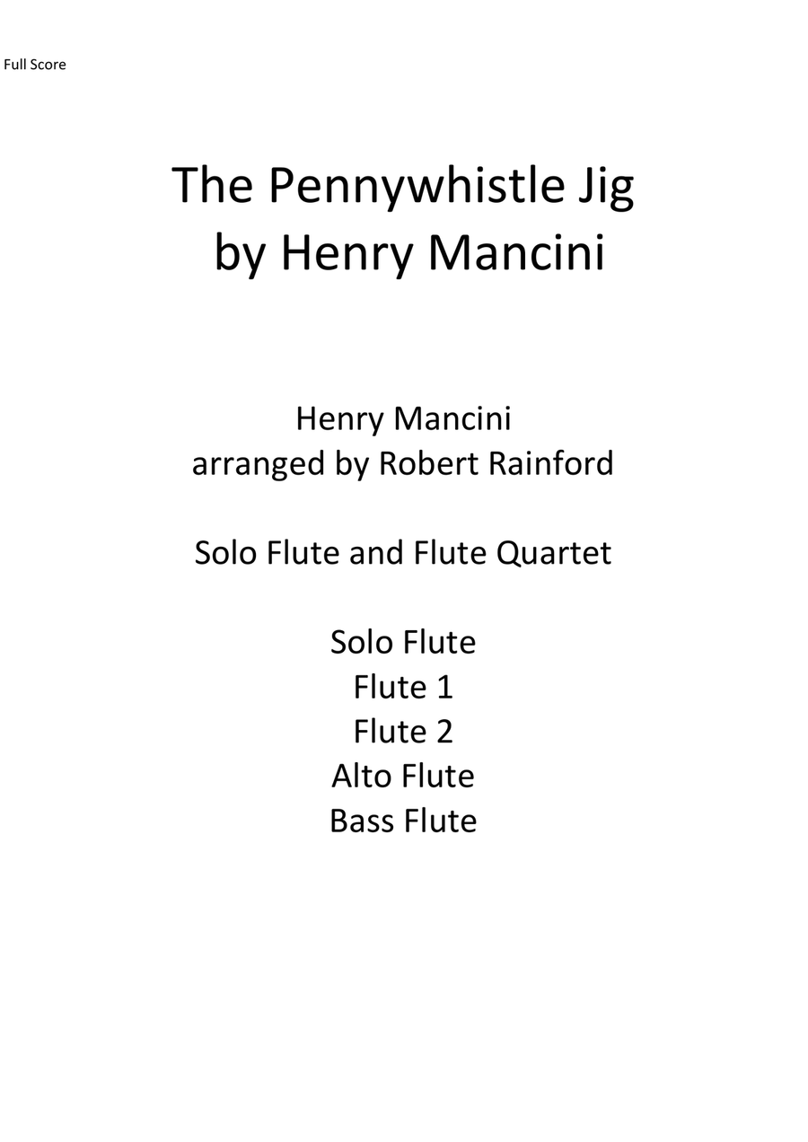 Pennywhistle Jig from the film THE MOLLY MAGUIRES Flute Solo scores gallery preview page 1