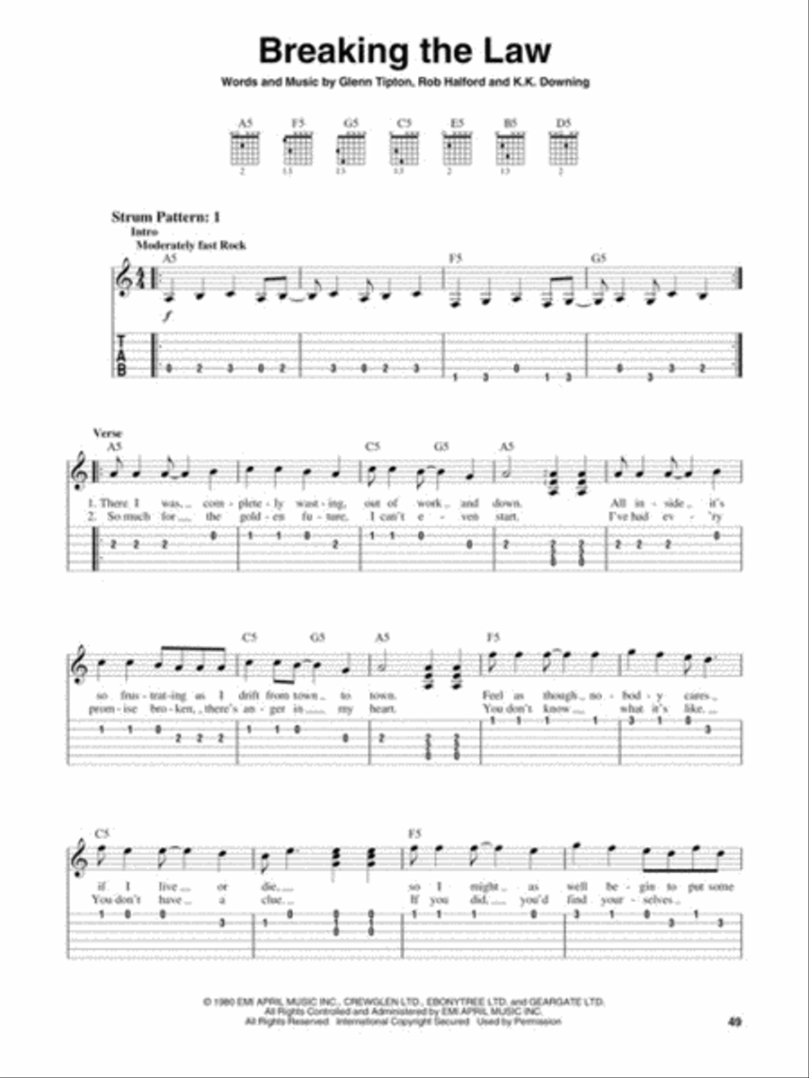 VH1's 100 Greatest Hard Rock Songs Guitar Tablature scores gallery preview page 7