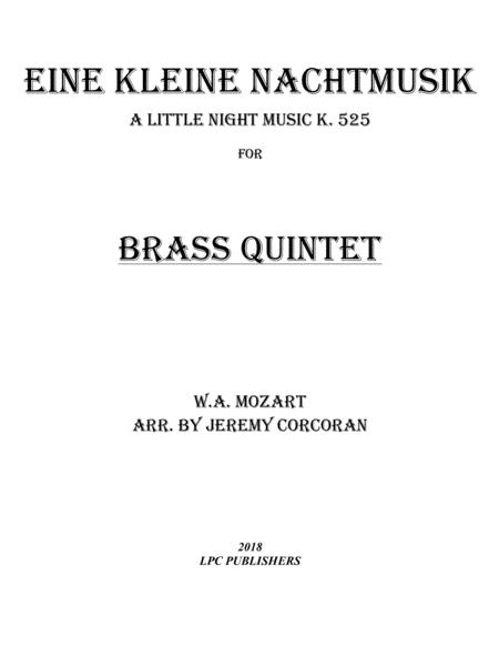 Eine Kleine Nachtmusik for Brass Quintet image number null