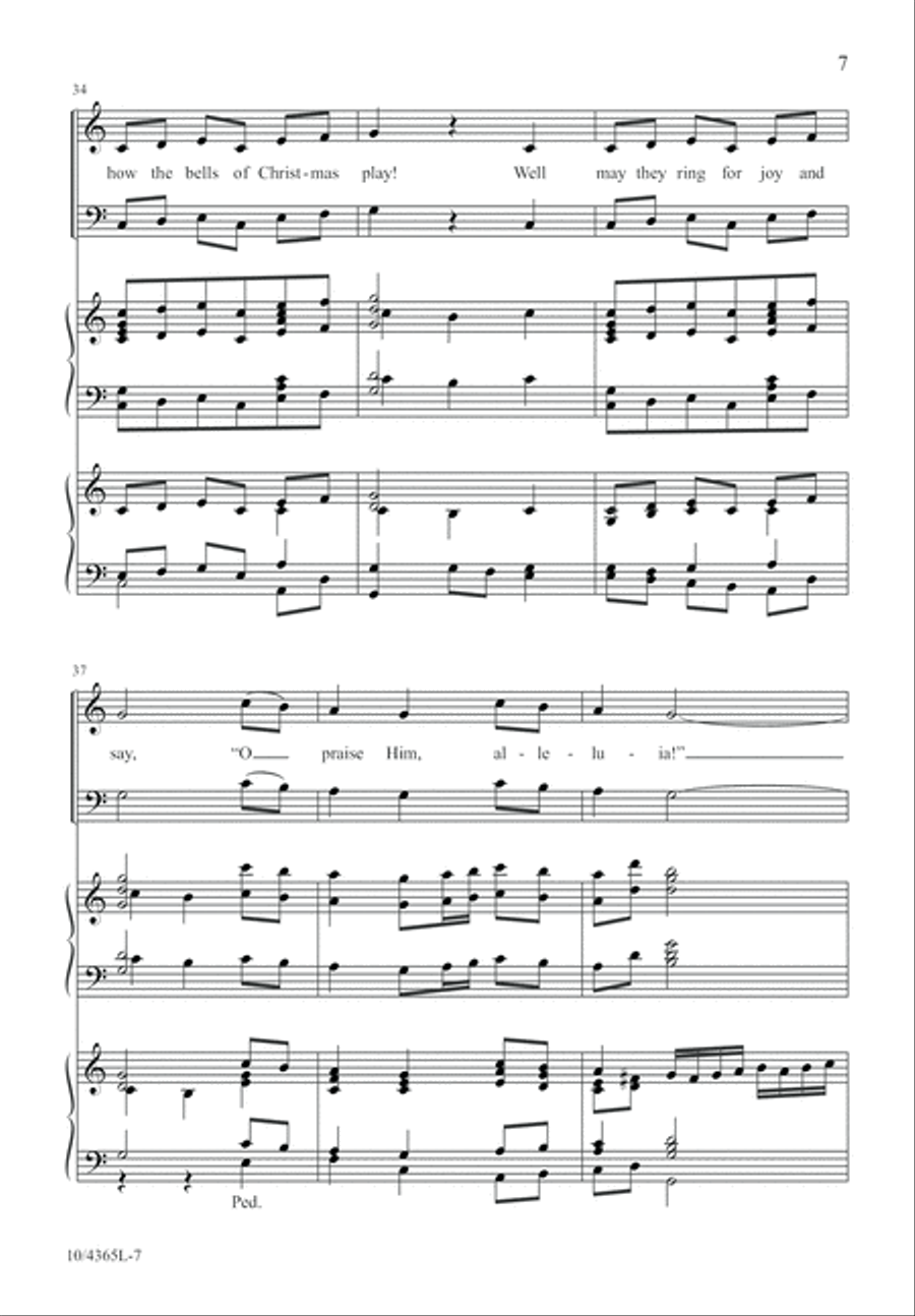 Hear How the Bells of Christmas Play 4-Part scores gallery preview page 7