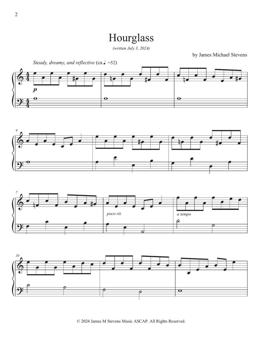 Hourglass Piano Solo scores gallery preview page 2