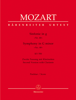 Symphony, No. 40 g minor, KV 550
