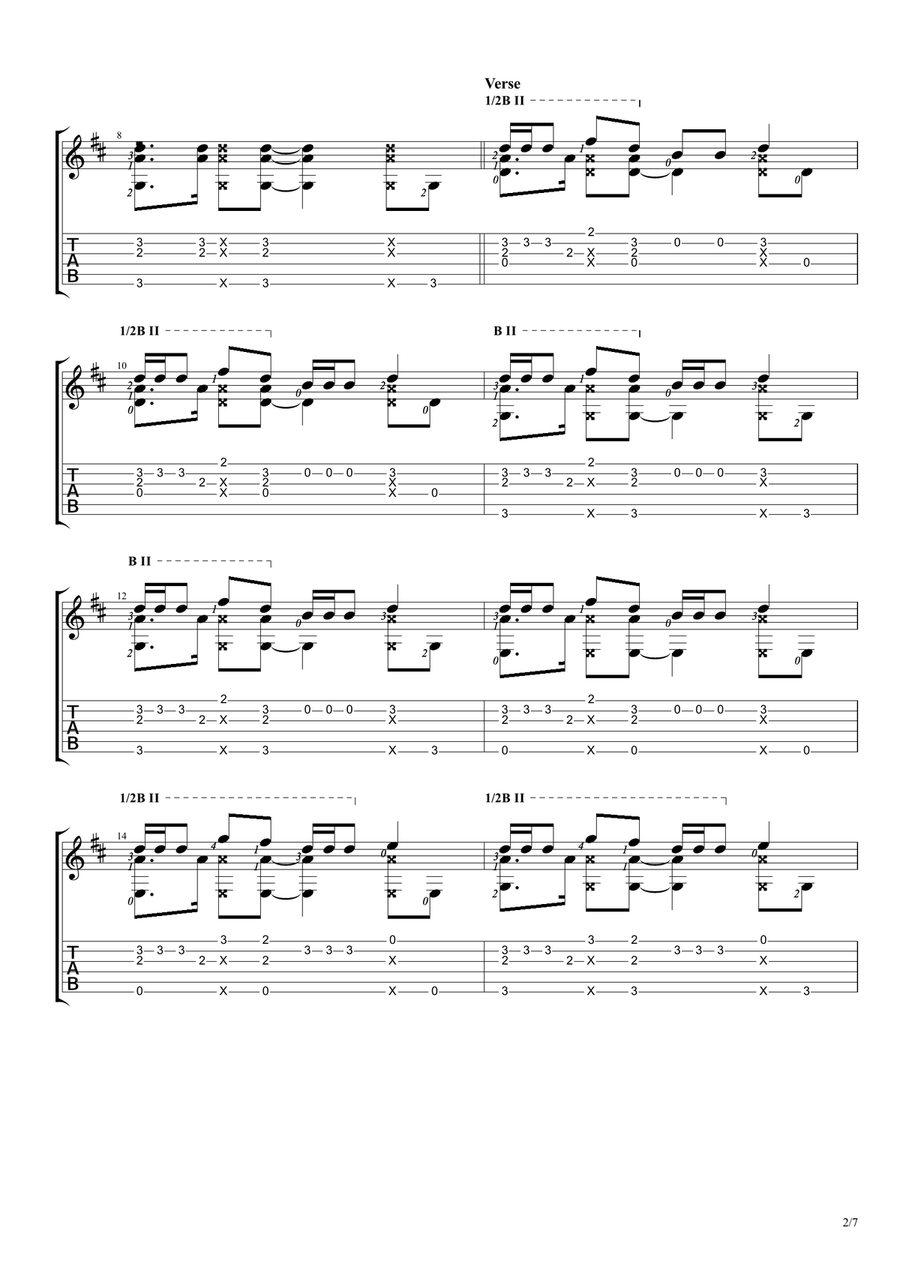 Sunflower Acoustic Guitar scores gallery preview page 2