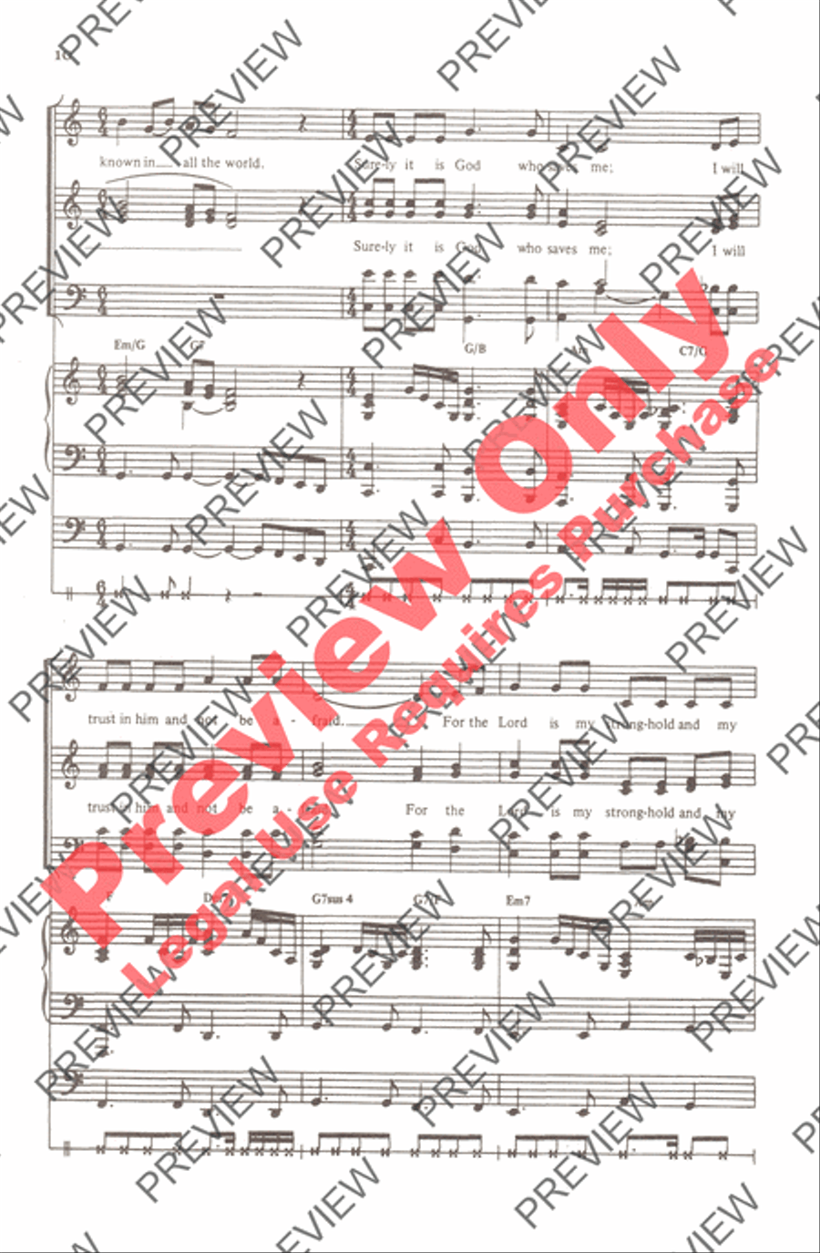 First Song of Isaiah 4-Part scores gallery preview page 10
