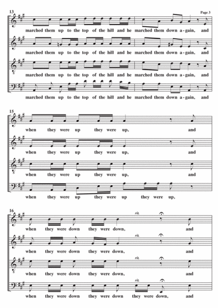 The Grand Old Duke Of York A Cappella SATB image number null