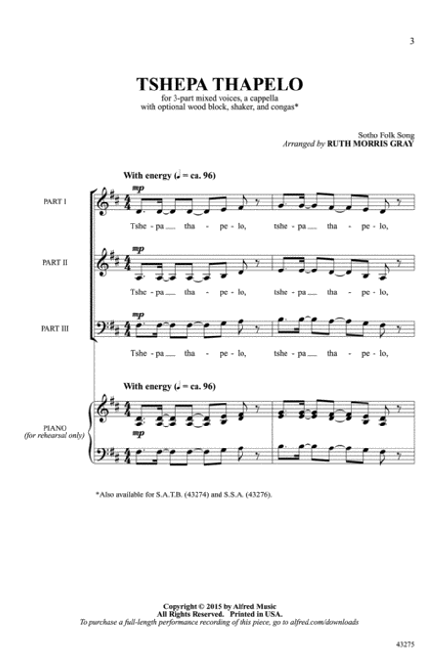 Tshepa Thapelo A Cappella scores gallery preview page 2