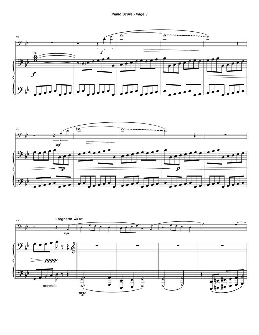 Four By Four for Trombone and Euphonium and Piano Euphonium scores gallery preview page 5