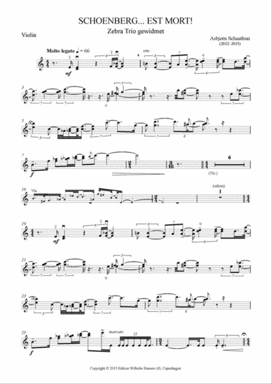Schoenberg... est mort! String Trio scores gallery preview page 2