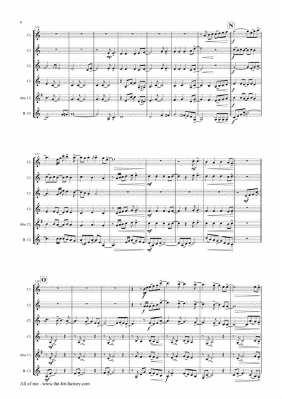 All Of Me Woodwind Ensemble scores gallery preview page 6