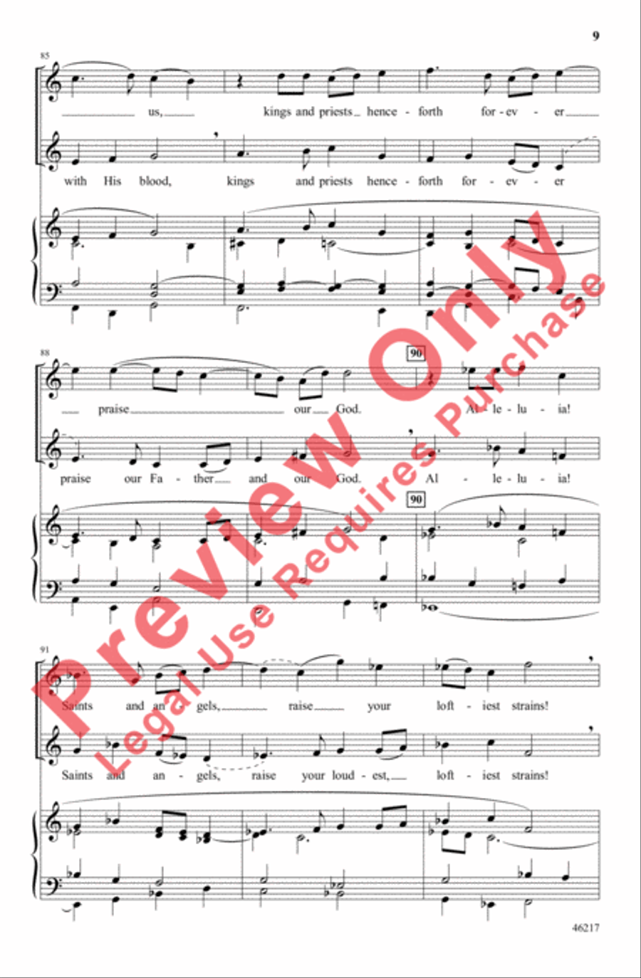 Hark, Creation's Alleluia 4-Part scores gallery preview page 9