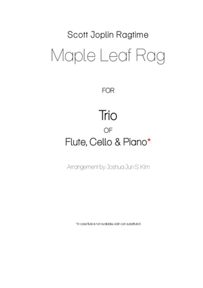 Book cover for Maple Leaf Rag for Trio (flute, cello & piano)