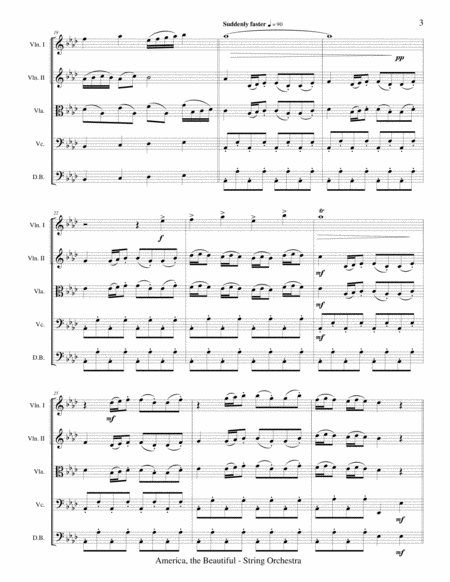 AMERICA,THE BEAUTIFUL (String Orchestra/Score and Parts) image number null