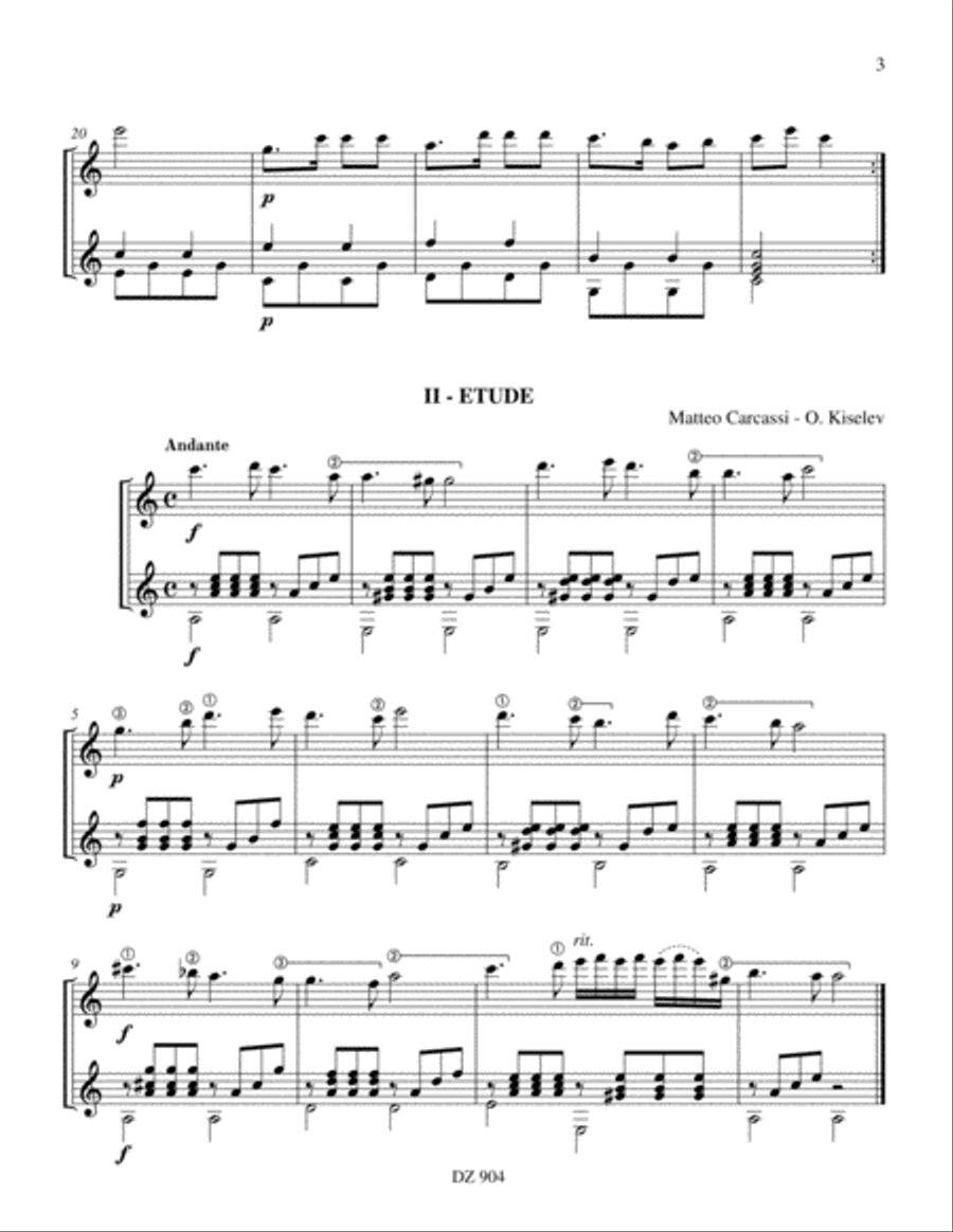 Ten Universal Duets Classical Guitar scores gallery preview page 3