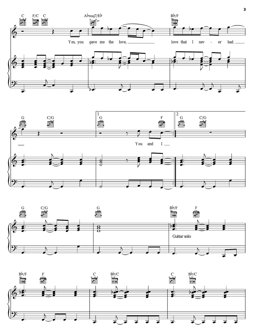 I'm In You Piano, Vocal, Guitar scores gallery preview page 3